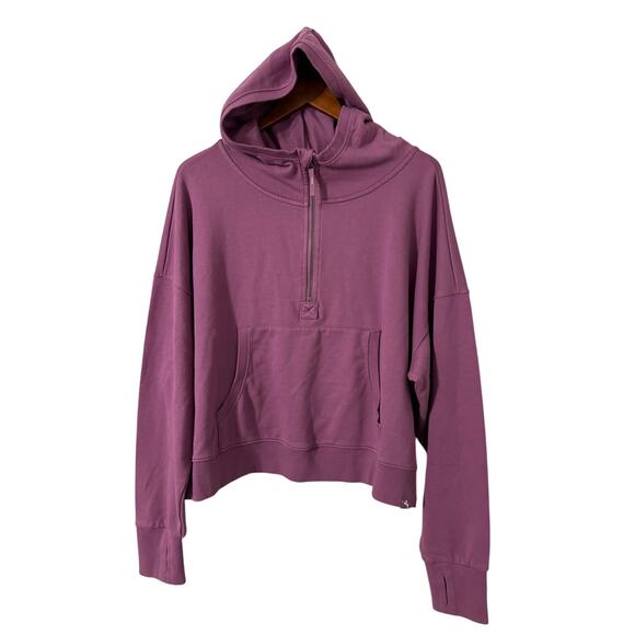Joy Lab Long‎ Sleeve 1/2 Zip Hoodie in Bordeaux Size XL NWT - Picture 1 of 6
